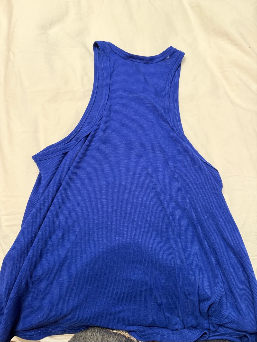 Free People Royal Blue Ribbed Racerback Tank - Picture 2 of 3